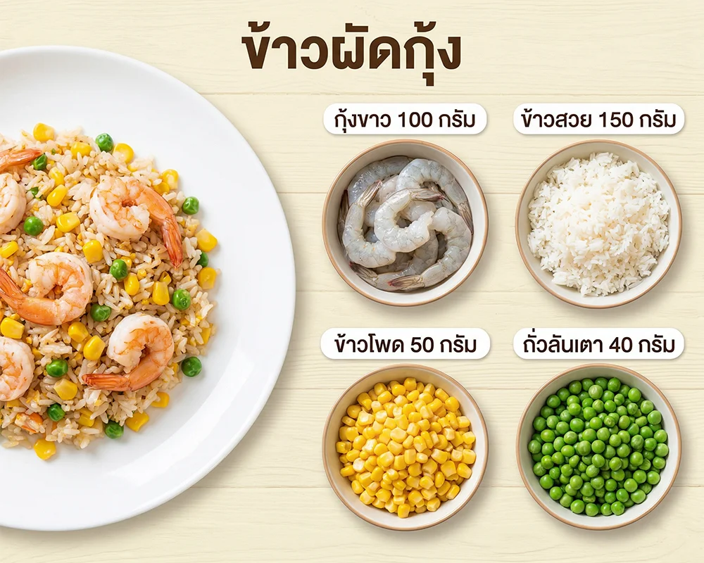 ผูกสูตรสำหรับเมนูอาหาร ตัดสต็อกตามสูตร (BoM)