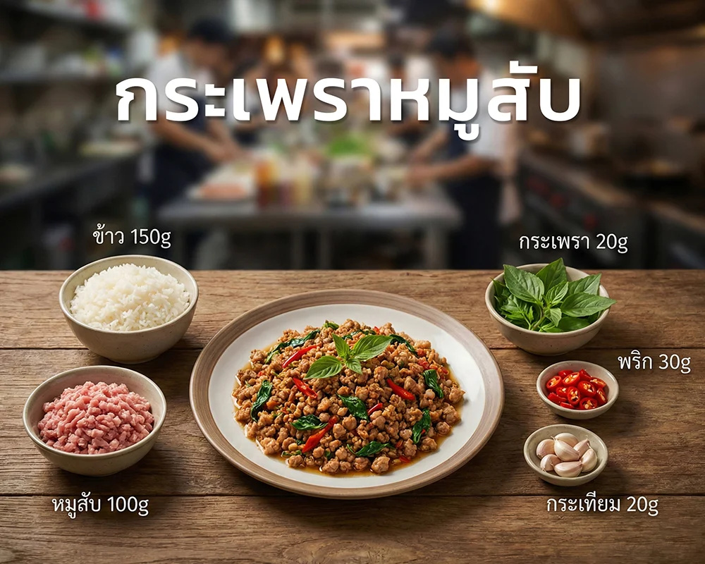 ผูกวัตถุดิบเมนูอาหาร