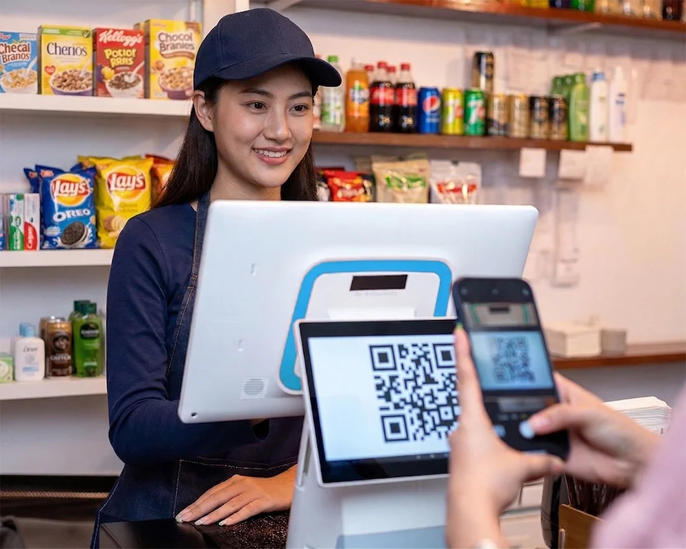 รองรับหน้าจอฝั่งลูกค้า และ QR พร้อมเพย์ ล็อคตัวเลข