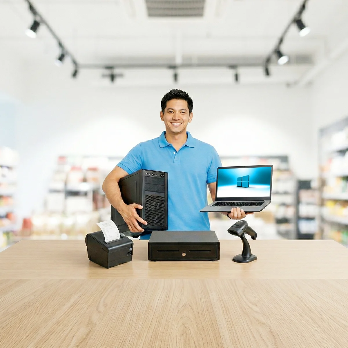 QuickPOS โปรแกรมใช้กับเครื่อง PC ลูกค้าที่มีแล้ว ประหยัดที่สุด