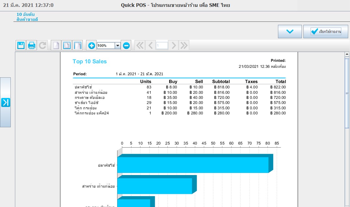 โปรแกรมขายหน้าร้าน Quick POS Standard